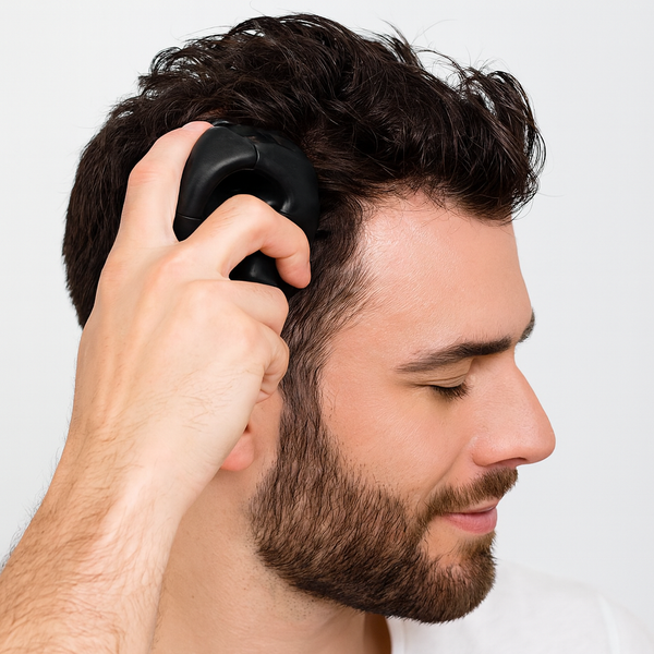 FOLIGAIN Scalp Therapy Exfoliator & Massager in Black - FOLIGAIN EUROPE